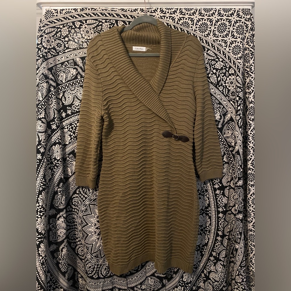 Calvin Klein Tan Sweater Dress